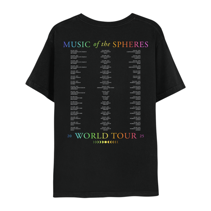 AHMEDABAD JANUARY 2025 MUSIC OF THE SPHERES LIMITED EDITION TOUR TEE