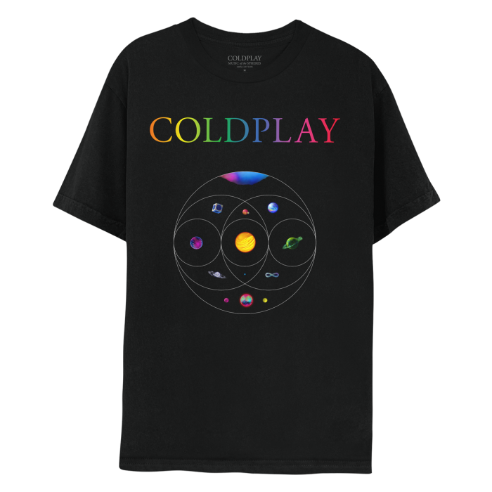 MUSIC OF THE SPHERES WORLD TOUR 2025 TEE - BLACK